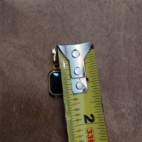 New black women pendant for necklace or charm for bracelets black rectangle - Picture 2 of 2